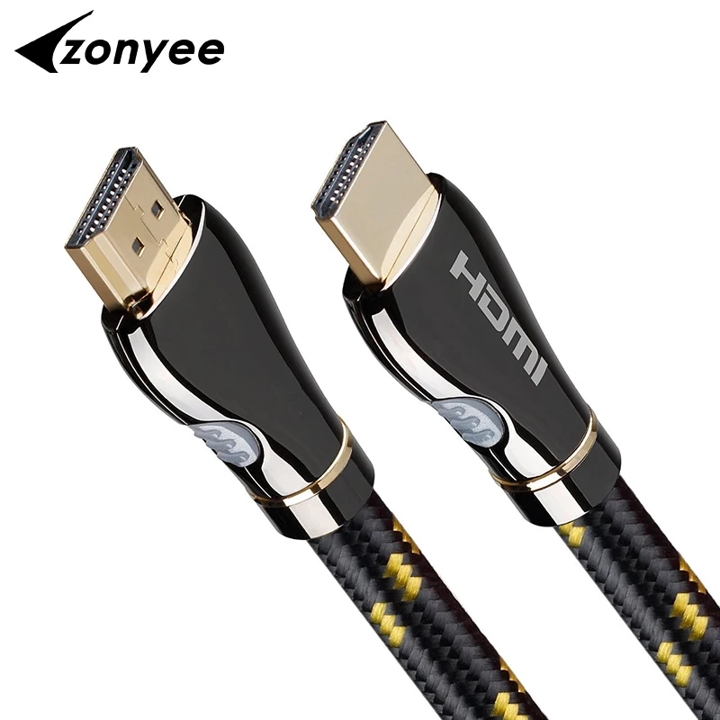 Высокоскоростной 3D 4K 60FPS HDMI 2 0 кабель плетеный шнур Ethernet ARC 3 м 10 футов 15 20 Проектор