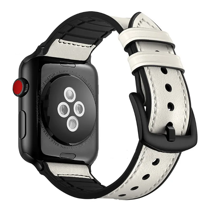 Чехол-накладка из искусственной кожи браслет для наручных часов Apple Watch, версии 44/40 мм спортивные запасной браслет ремешок для наручных часов iwatch, 4/3/2/1, 38, 42 мм, версия