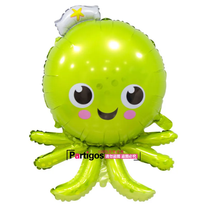 Octopus 1 шт. большой гиппокамп Осьминог Рыба Акула фольгированный шар океанские животные тематические праздничные детские подарки украшение на день рождения Гелиевый шар - Цвет: Octopus
