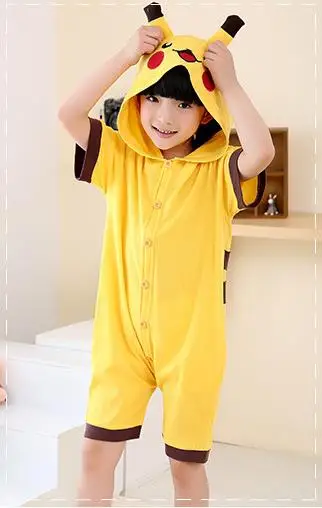 Аниме Покемон Пикачу лак chu Карнавальный костюм для девочек Летний комбинезон с