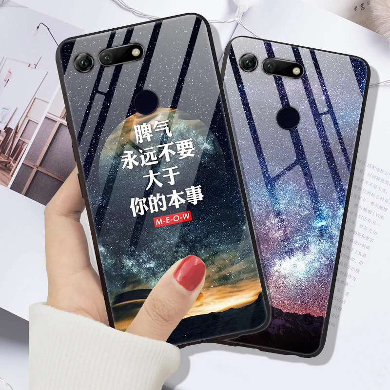 Для huawei Honor V20 чехол из стекла модный жесткий чехол для телефона для huawei Honor View 20 чехол View 20 V 20 закаленное мягкое бампер Honorv20