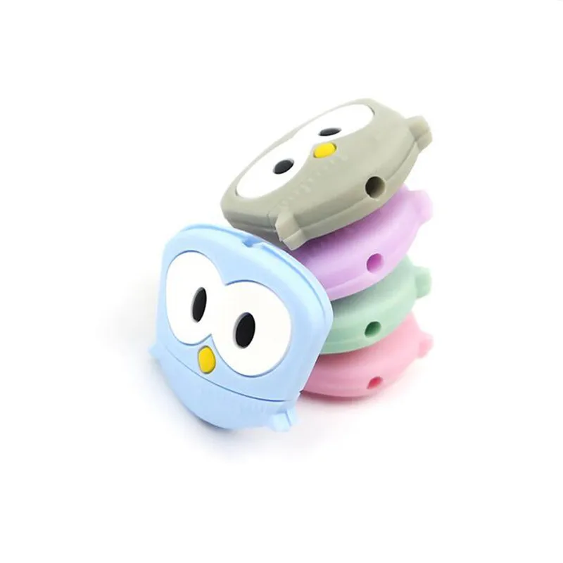 Owl Silicone Beads BPA Free Material For DIY Baby Teething Necklace Accessories Molar Toy Teether Pendant Gift Toddler Toys | Мать и