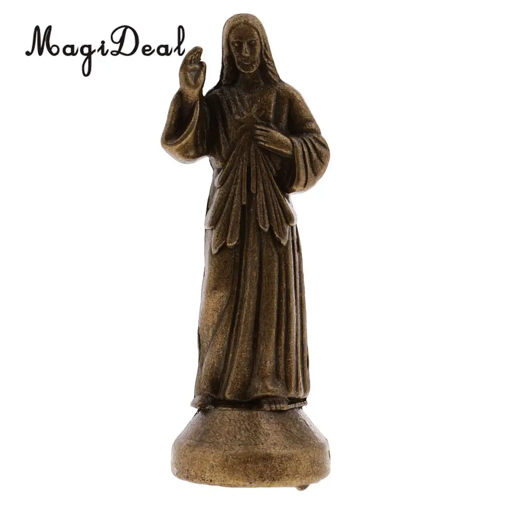 Религиозная Статуэтка MagiDeal Mini Jesus 5 см серебряная Магнитная статуя | Дом и сад