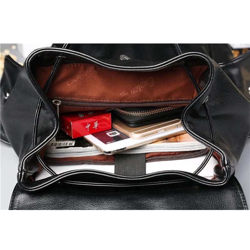 Винтажные рюкзаки из искусственной кожи для мужчин и женщин простые