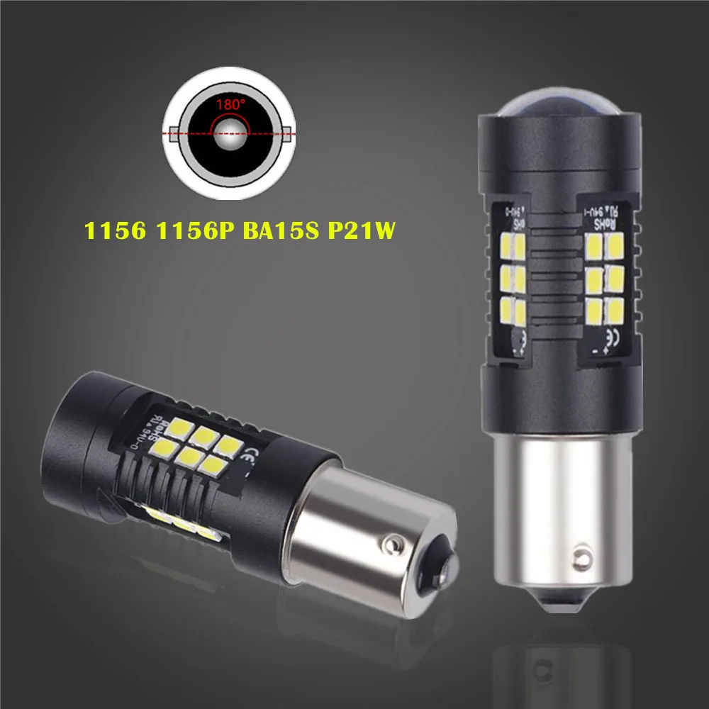 2 шт. 1156 BA15S P21W светодиодный BAU15S PY21W BAY15D светодиодный лампы 1157 P21/5 Вт R5W 21 шт. 3030SMD авто лампы противотуманных фар автомобиля светодиодный светильник 12 V-24 V