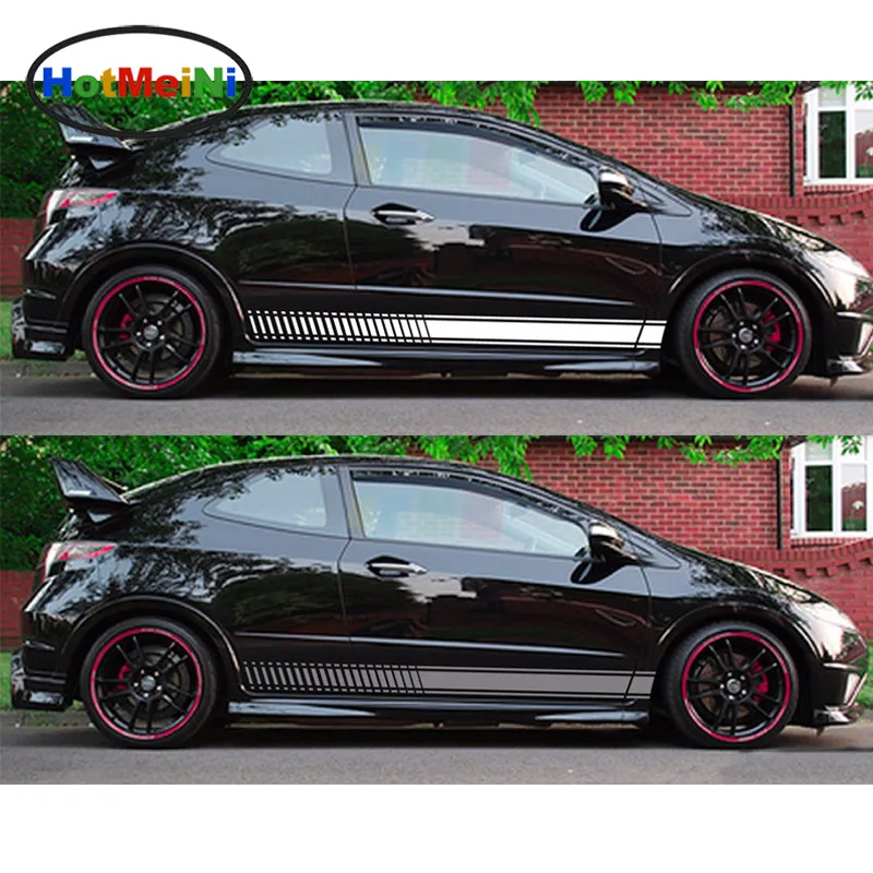 HotMeiNi 2X наклейка для стайлинга автомобиля набор графических полос HONDA Civic Type R FN2