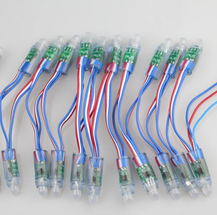 50 шт./лот 12 мм ws2811 led pixel module string 5v node/string Digital rgb полный цвет водонепроницаемый light