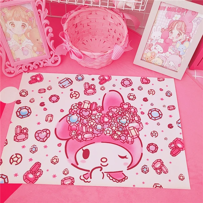 IVYYE розовый My Melody серия модные портативные настольные коврики колодки для хранения ПВХ мультфильм столовые приборы еда Ланч дома для женщин девочек - Цвет: see chart