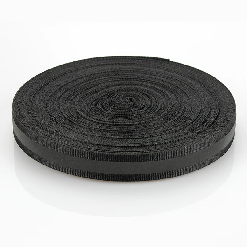 20 мм * 9 (Ш) 50 ярдов Черная отражающая тканевая лента светоотражающая краны пришить