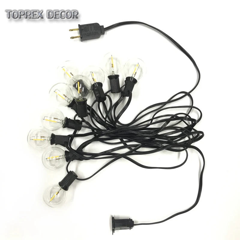 110v- 130v E12 LED festoon light string G40 bulb - length 18ft. belt wedding decoration christmas lighting party decor | Лампы и