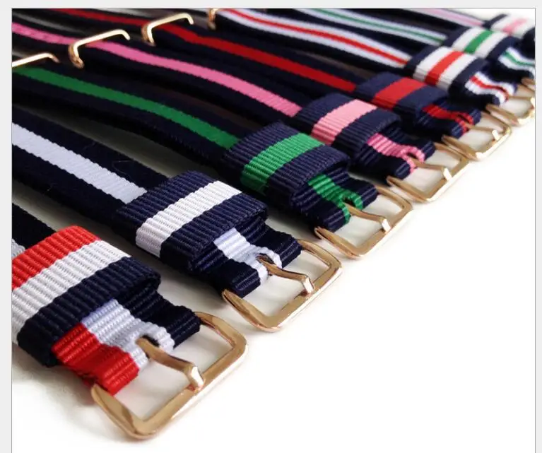 Ремешок нейлоновый для наручных часов 18/20 мм под розовое золото | Наручные часы