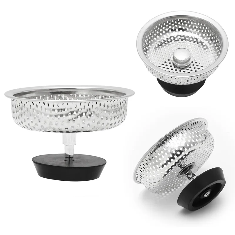 

Mesh Kitchen Stainless Steel Sink Strainer Disposer Plug Drain Stopper Filter 7.3cm*8.5cm Deep 2cm