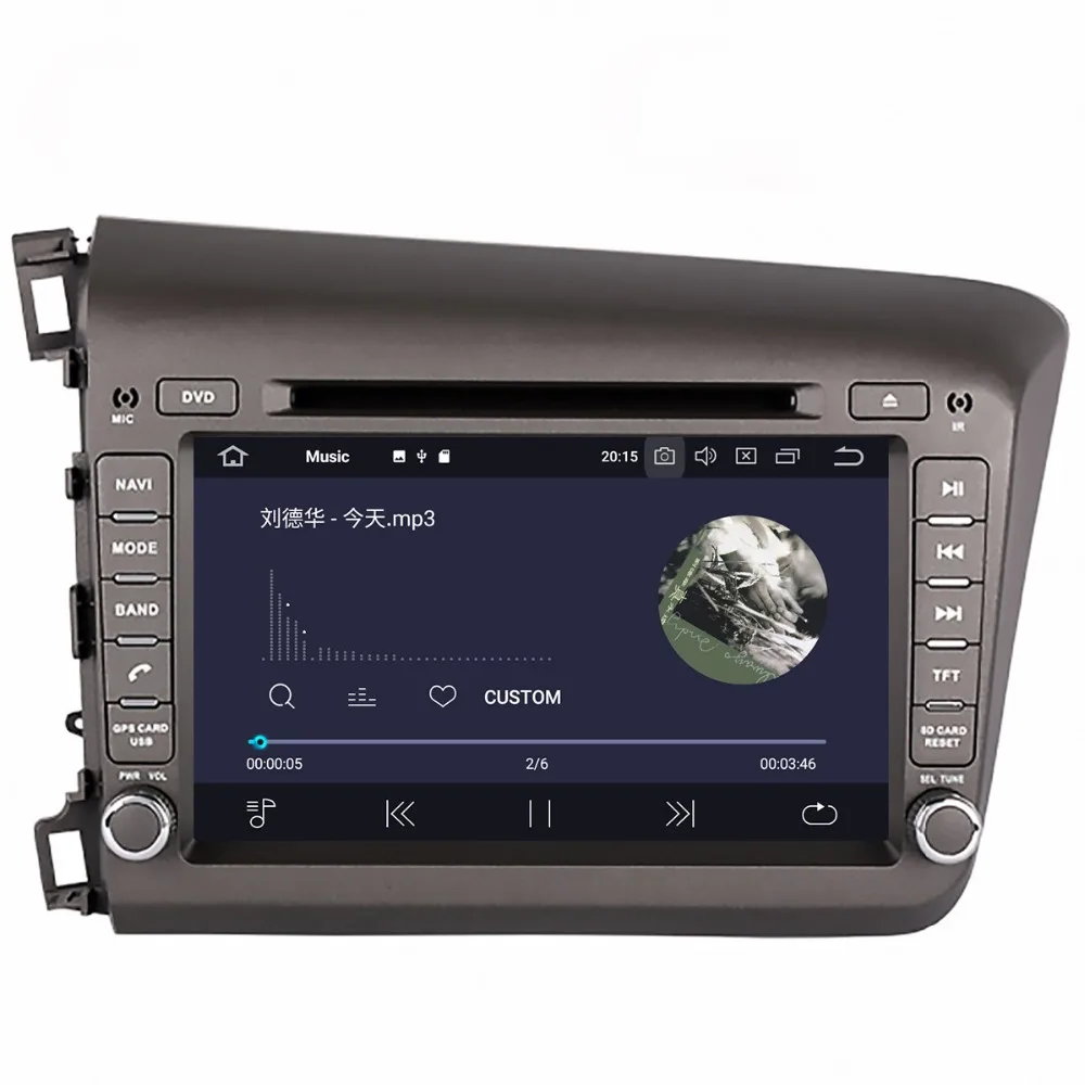 Автомобильный DVD плеер Aotsr Android 9 0 GPS навигация для Honda Civic left 2012 2013 мультимедиа 2 din