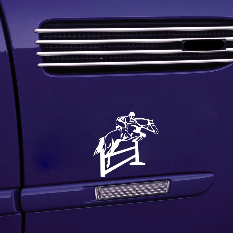 

QYPF 13.2*12.6CM Unique Fitness EQUESTRIAN Sport Decor Car Sticker High Quality Vinyl Silhouette C16-0902