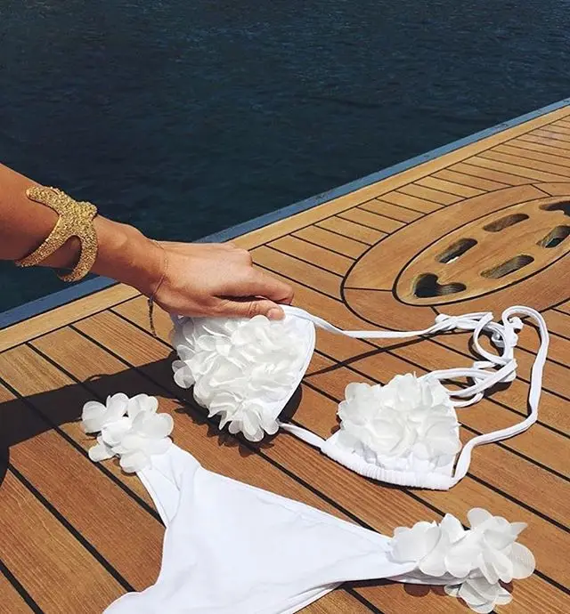 Jkcpp сексуальное бикини 2018 Холтер лепесток купальник женский Лоскутная