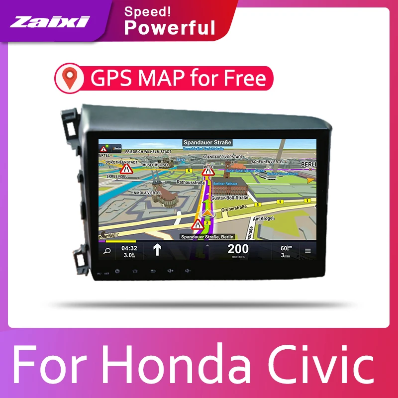 ZaiXi 2din автомобильный мультимедийный Android Автомагнитола для Honda Civic 2012 ~ 2015 Bluetooth WiFi