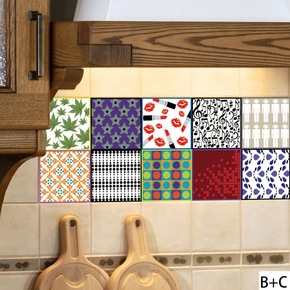 Новый ретро Творческий Цвет с теплой плитка наклейки Гостиная Спальня