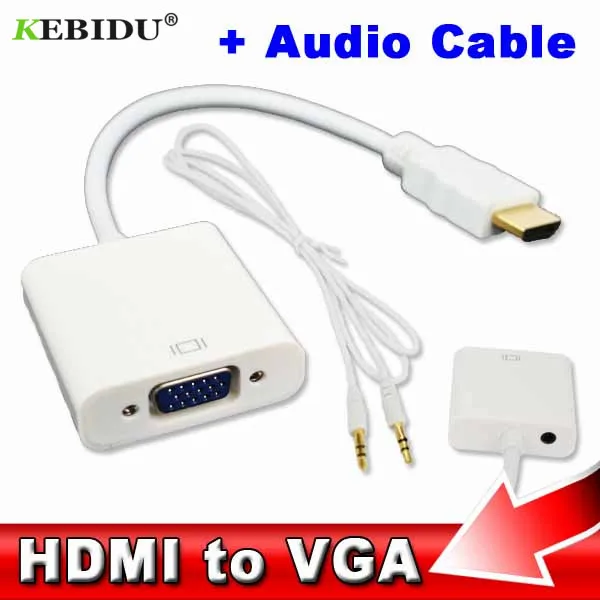 Адаптер для видеокамеры kebiдаale VGA HD TV CRT Monitor XBOX 360 PS3 HDMI совместимый с 3 5 мм