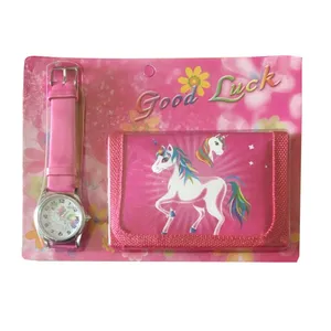 Оригинальные наручные часы и кошелек в виде единорога, детские подарки, 1 шт.