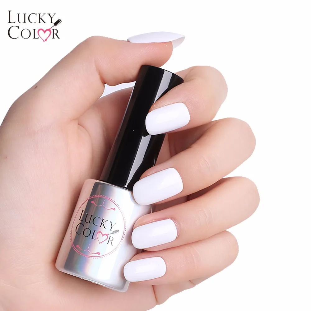 Лак для ногтей lucky color чистый белый УФ-Гель-лак высококачественный LED Классический