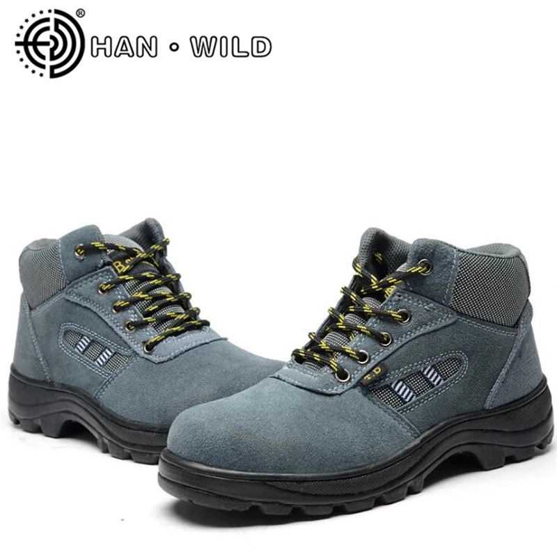 Рабочие ботинки со стальным носком мужские защитные зимние ботильоны