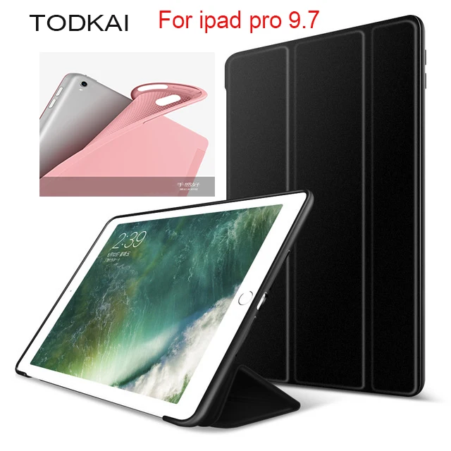 

Магнитный кожаный флип-чехол для iPad Pro 9,7 ультратонкий смарт-чехол для iPad Pro 9,7 Мягкий силиконовый чехол с функцией автоматического сна/пробу...