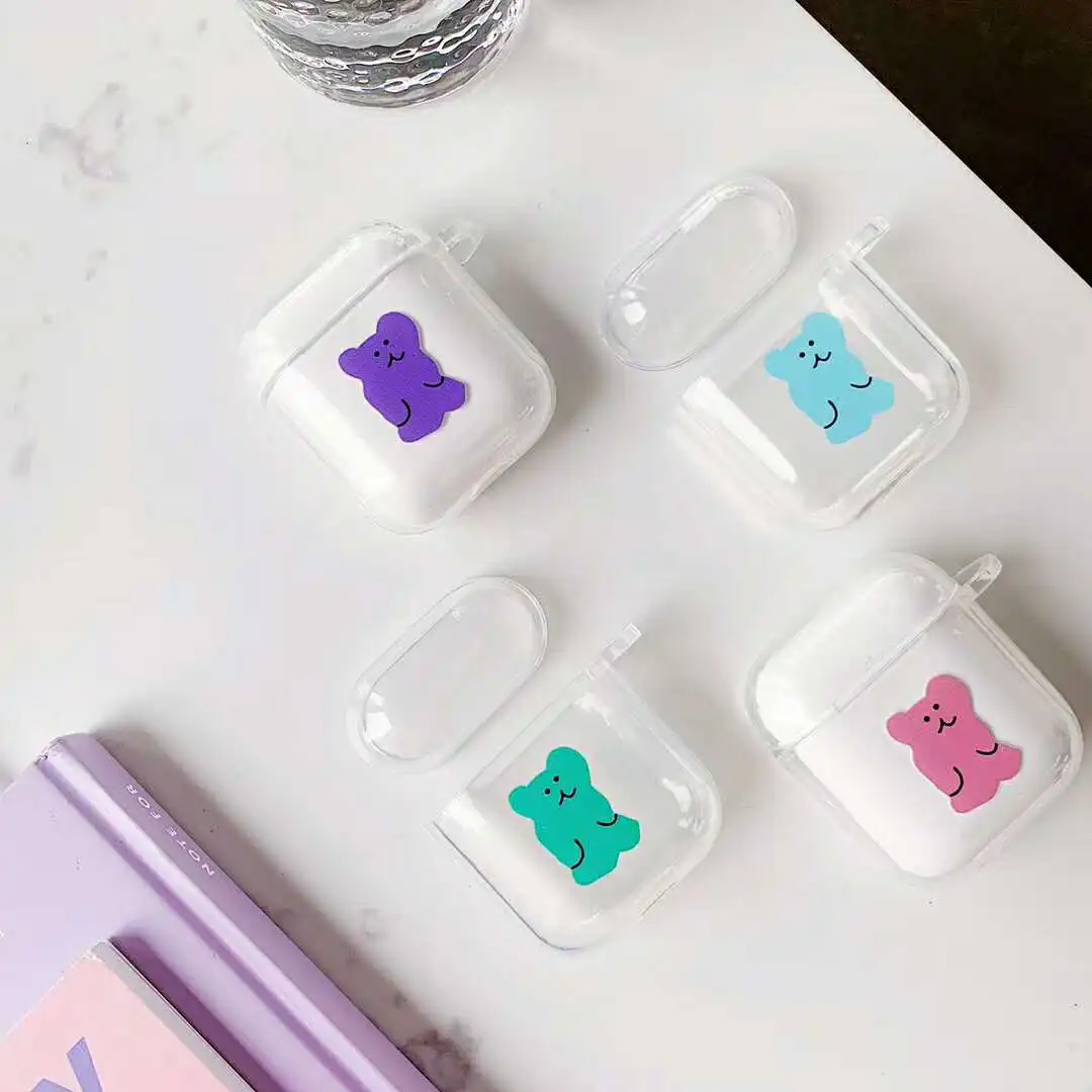 Простой мультяшный мягкий чехол из ТПУ с милыми животными для Airpods 1/2 Bluetooth