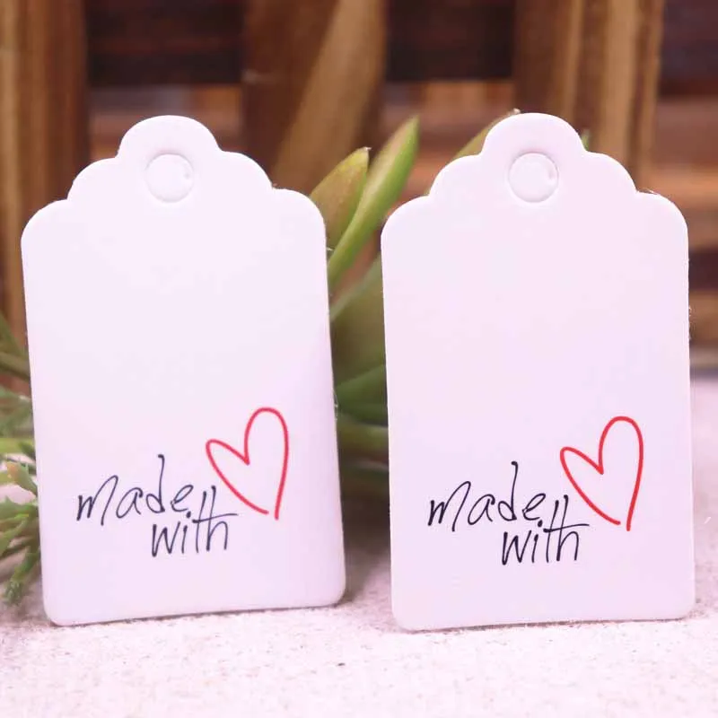 Сделай Сам 100 шт Новый цветной тег сердце отверстие высечки 3x5 см свадебный