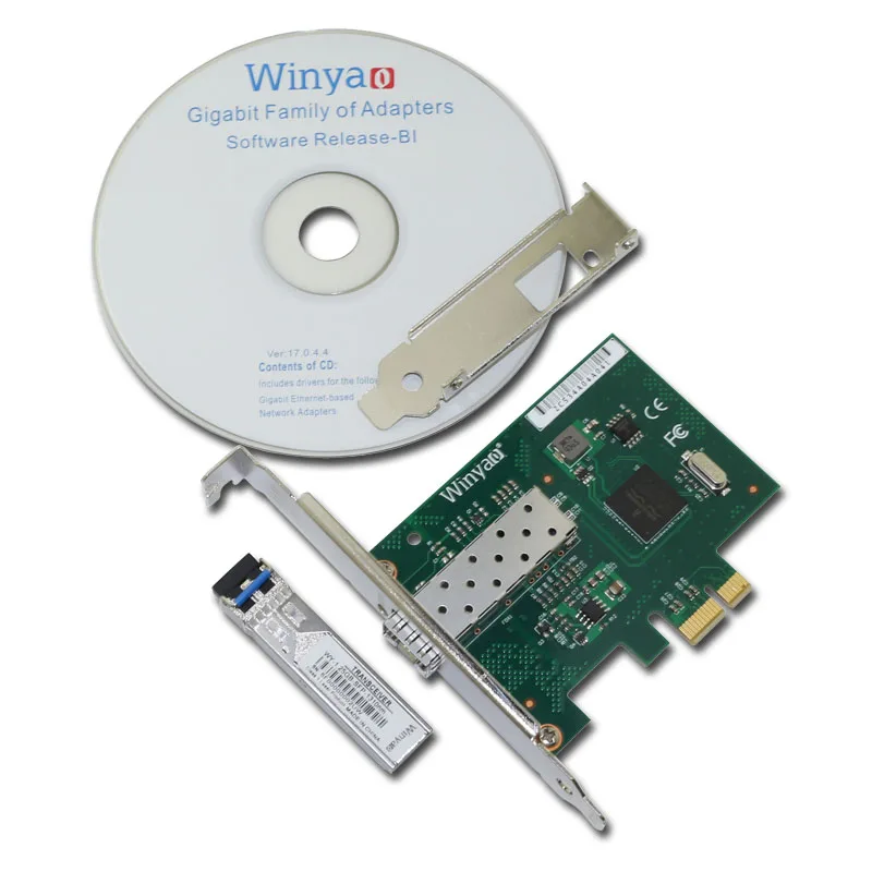 Winyao WY5720DF-LX PCI-Express X1 1000 Мбит/с LC 1310nm Gigabit Ethernet Lan волоконная настольная сетевая карта