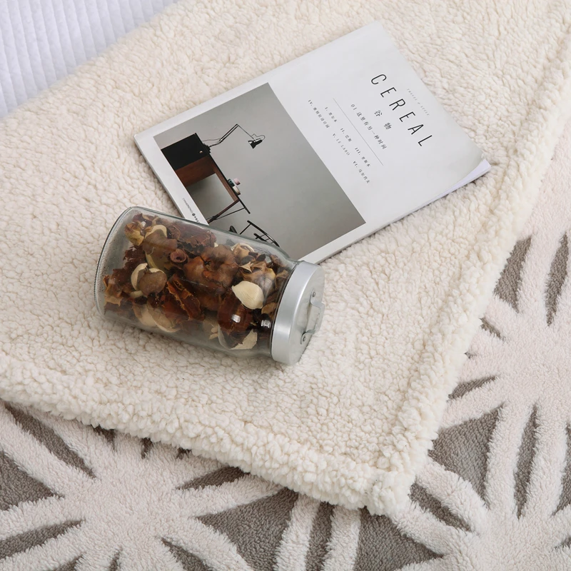 Жаккардовое трикотажное одеяло супер мягкое и теплое шерстяное 150x200 см|soft fleece