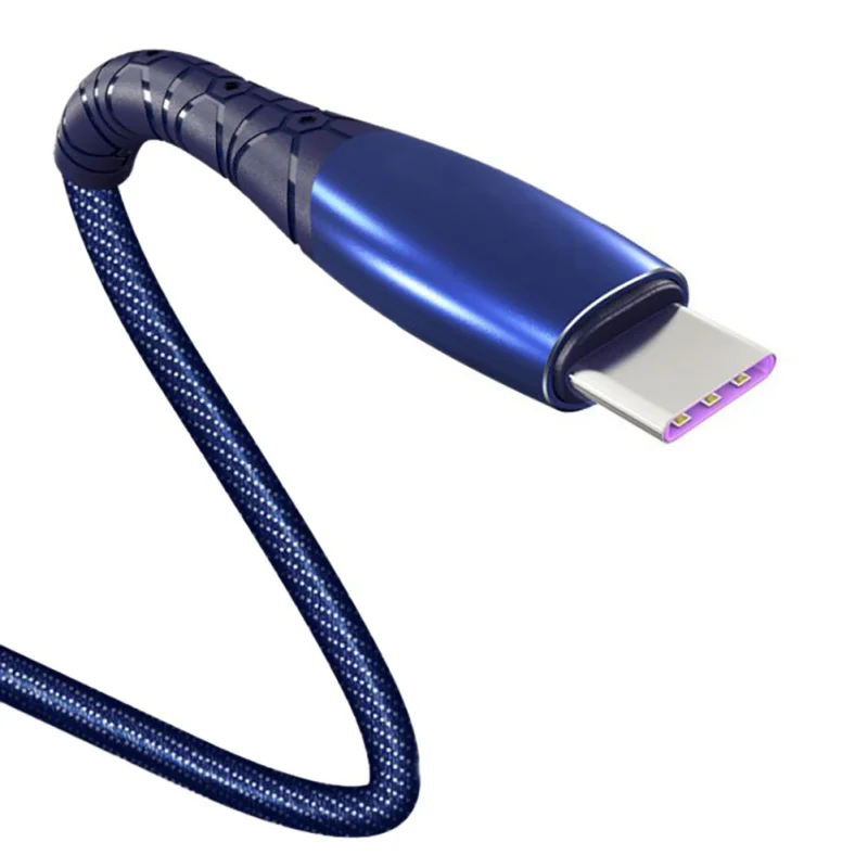 Универсальный usb кабель Type C быстрая зарядка джинсовый шнур высококачественный 5A