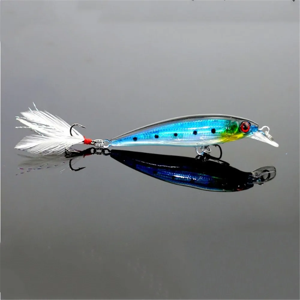 1 шт. 7 2 г 9 см Minnow приманки для рыбалки бионические рыбной ловли 3D глаза Лазерная