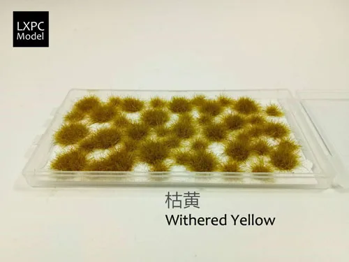Withered yellow Многорельсовый неправильный травяной кластер 5 мм модель делая материал - Цвет: Withered yellow