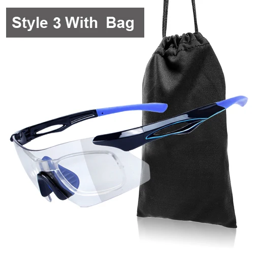 Style 3 blue bag NEWBOLER фотохромный велосипед солнцезащитные очки для мужчин и женщин спортивные солнцезащитные очки UV400 MTB дорожный велосипед очки для близорукости рамка защитные очки - Цвет: Style 3 blue bag