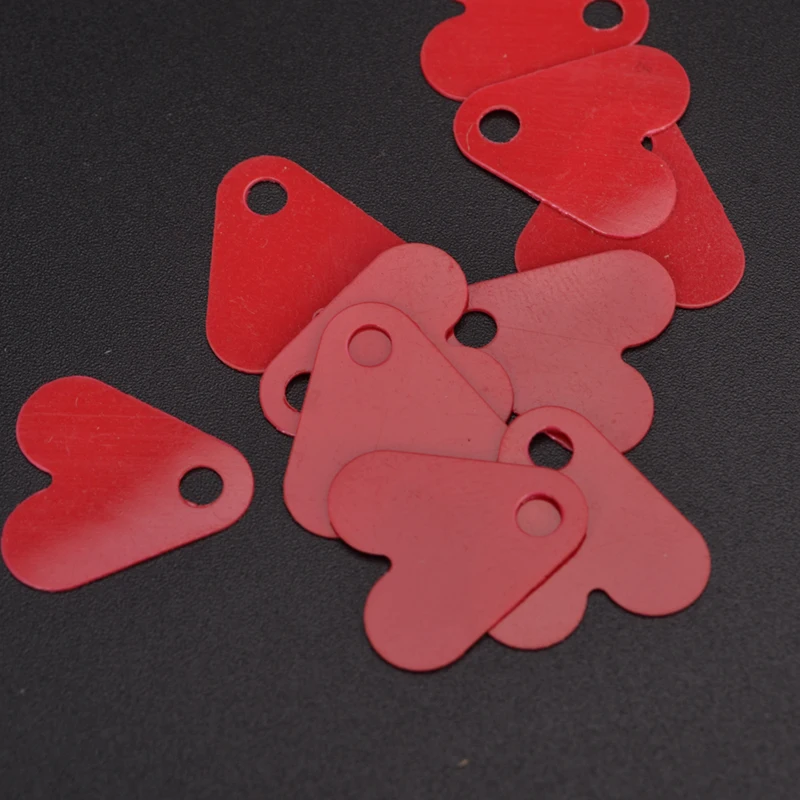 

20pcs/lot Fishing Spinner Spoons Tackle DIY bait fishing tool lure accessories Sequins Noise Red Heart Slice