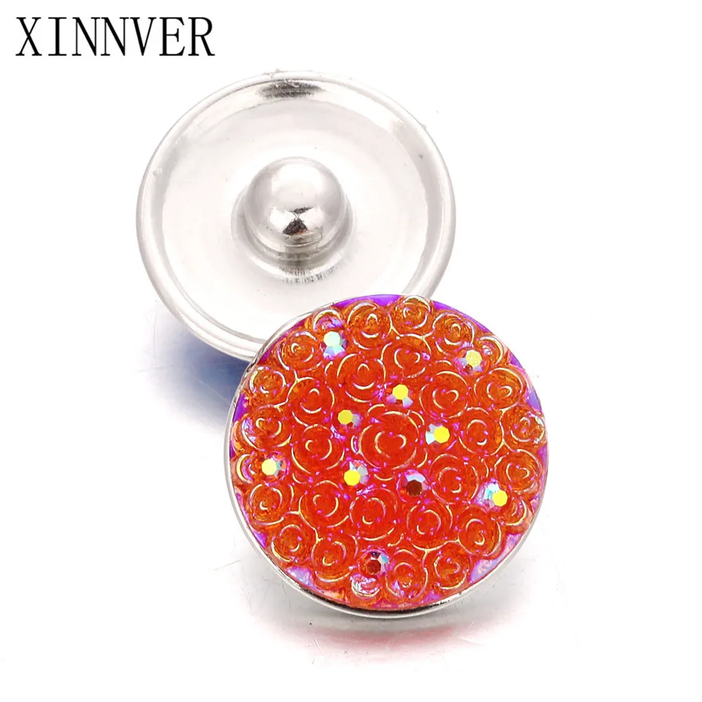 10 шт./лот Случайная Доставка Красочные 18 мм цветы резиновые кнопки давление