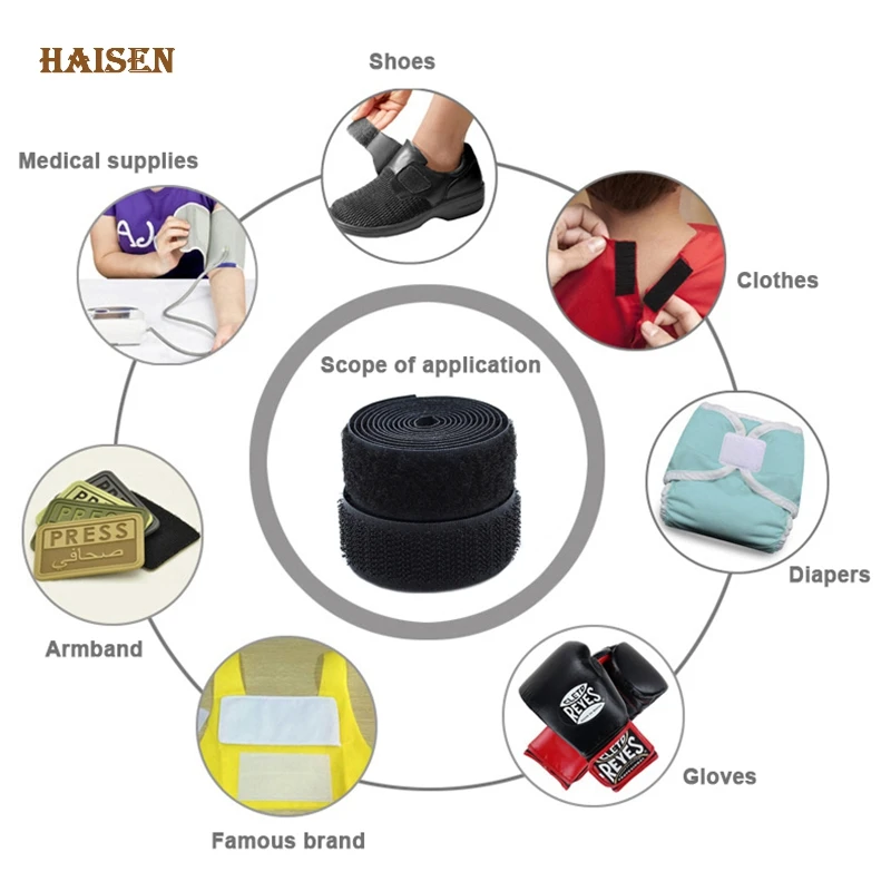 Haisen 2 см * 1 м Мягкий Нейлоновый крючок и петля клейкие наклейки AB/волшебная лента