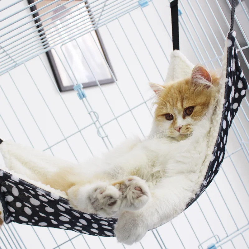 Теплый подвесной коврик для кошки мягкий гамак зимний питомца котенок кровать