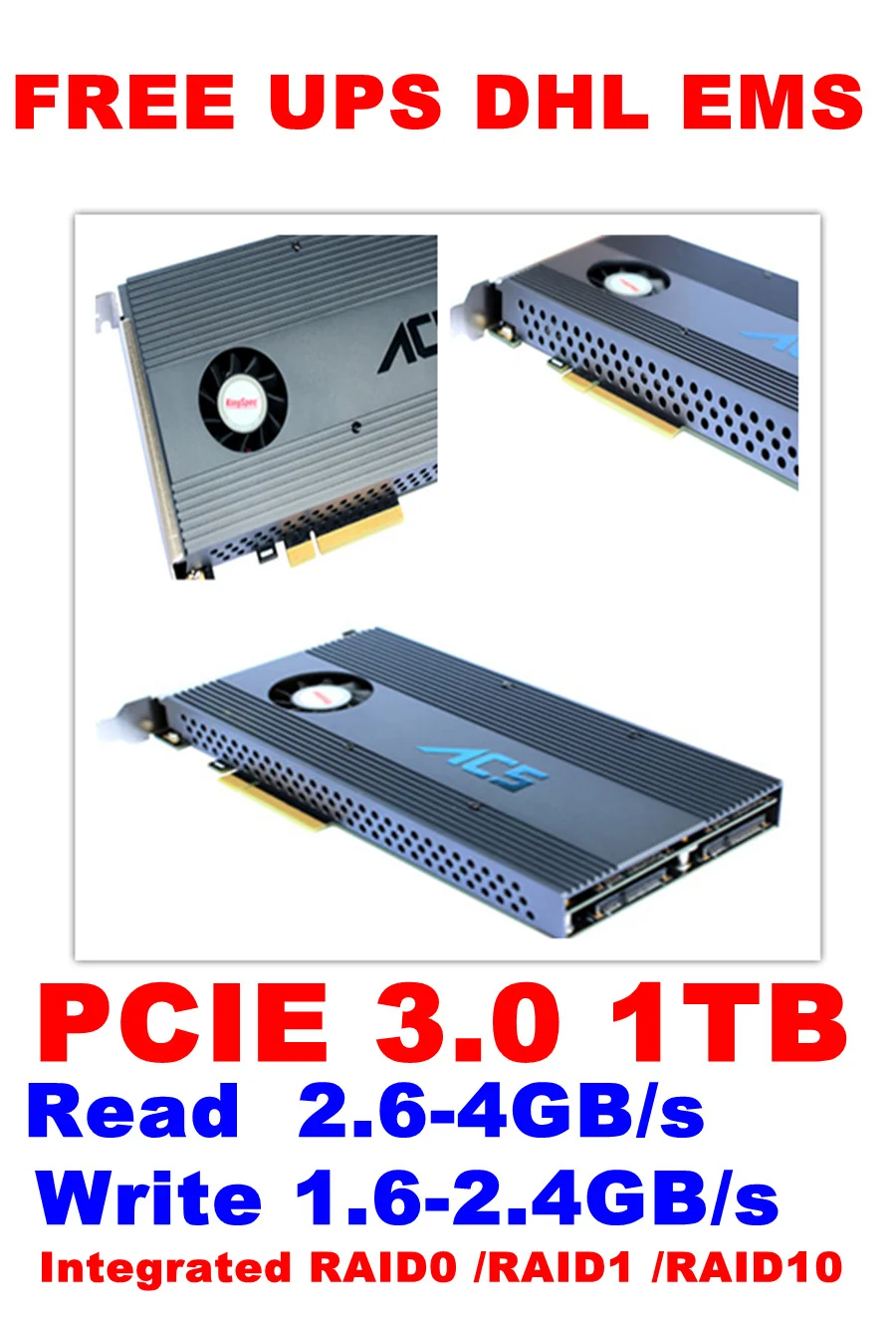 Multicore Series PCIE 3.0 1TB card Sustained read 2.6-4GB/s write 1.6-2.4GB/s Integrated RAID:RAID 0 /RAID 1 10 CE FCC | Компьютеры и