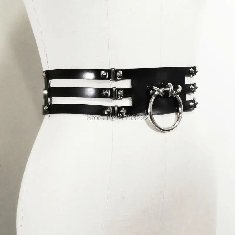 Ручная работа 100% в стиле панк-рок трехрядный клетчатый O-образный кожаный золотой