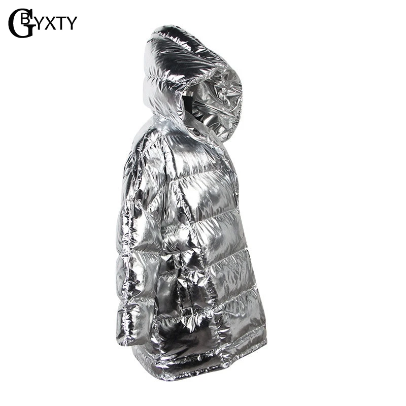 GBYXTY cazadoras mujer invierno 2019 зимняя женская толстая куртка с капюшоном металлического