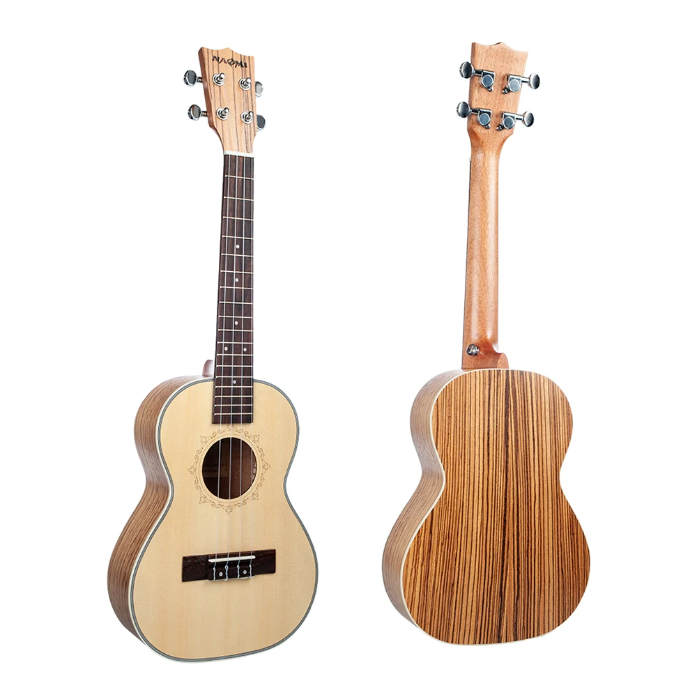 21 23 26 дюймов Укулеле сопрано ель Topboard Zebrawood Backboard Rosewood Fretboard Okoume головной убор Ukeleles
