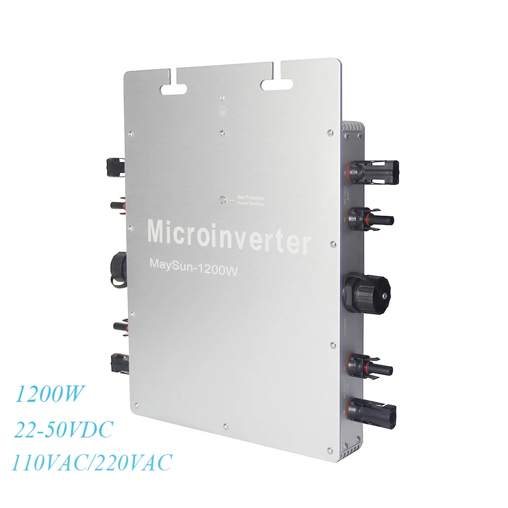 MAYLAR MaySun1200W MPPT Мощность Чистая синусоида Инвертор Micro Inmetro 22 50VDC к 180 260VAC IP65