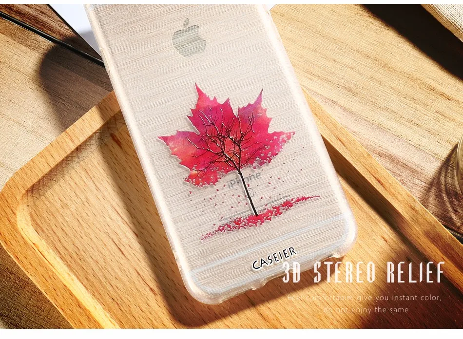 Caseier с тиснением и изображением узорчатый чехол для телефона для Iphone 5, 5s, se, 6, 6 S, 7, 8plus, мягкий, симпатичный, из ТПУ животных растения чехол для iPhone 5 5S SE Funda
