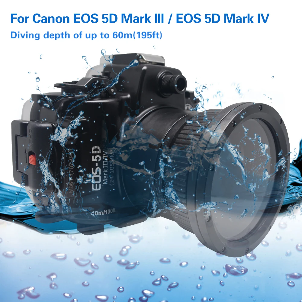 Водонепроницаемый чехол Mcoplus 40 м 130 футов для камеры дайвинга Canon EOS 5D Markiii Mark IV|case for