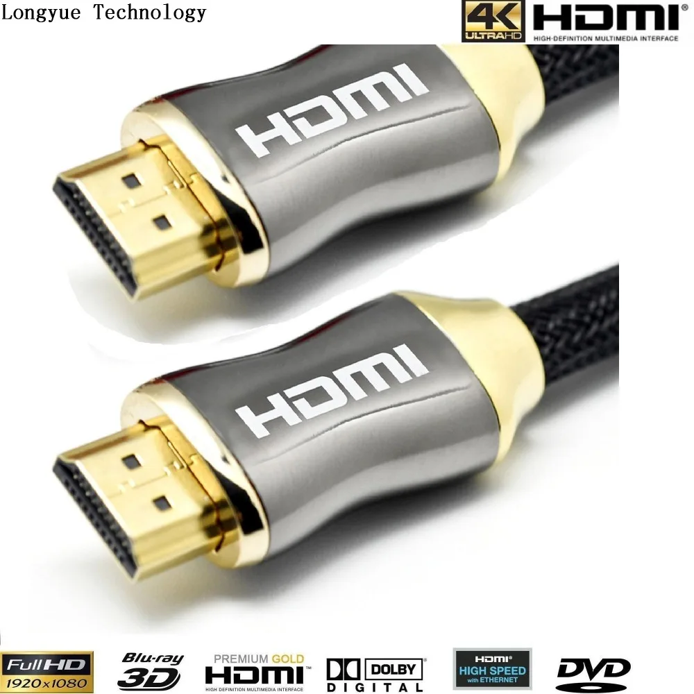 Кабель HDMI совместимый с экраном 2 0 дюйма 4k 3D 60fps кабель для HD TV LCD ноутбуков PS3