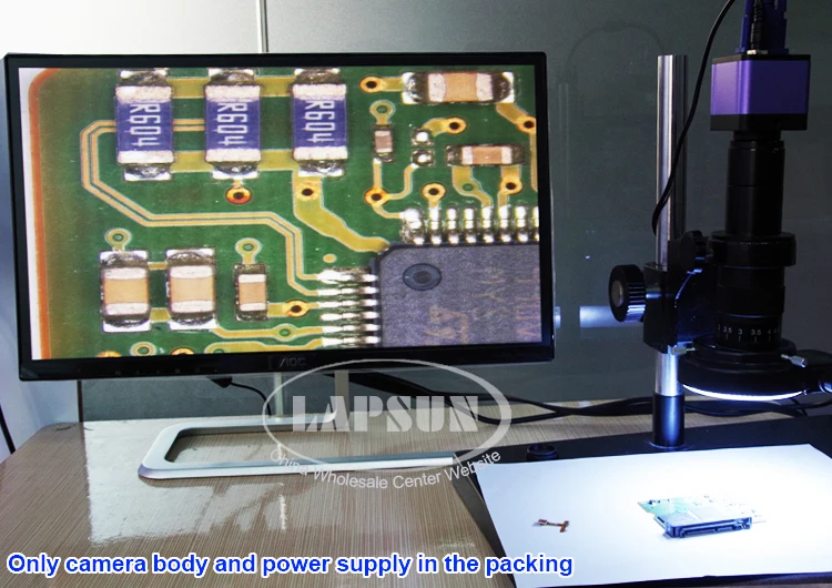 720P 60F/S VGA HD видео промышленный цифровой микроскоп система с поддержкой объектива