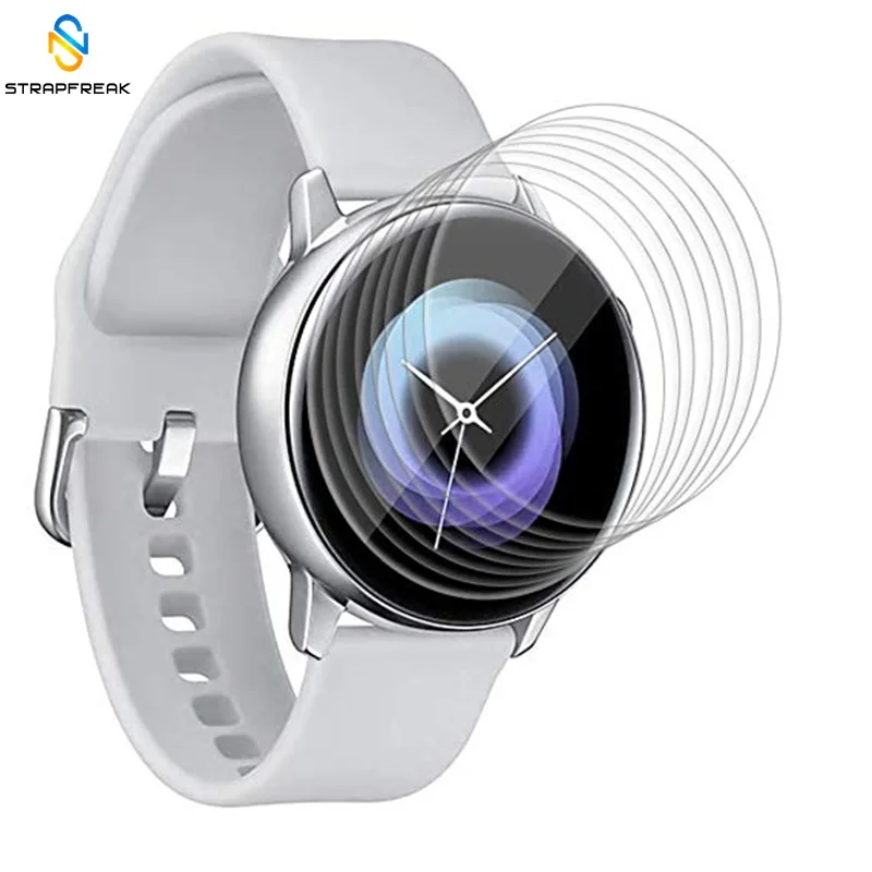 2 шт Защитная пленка для samsung Galaxy Watch Active мягкая ультратонкая 3D Защитная пленка с закругленными краями+ Чистящие наборы
