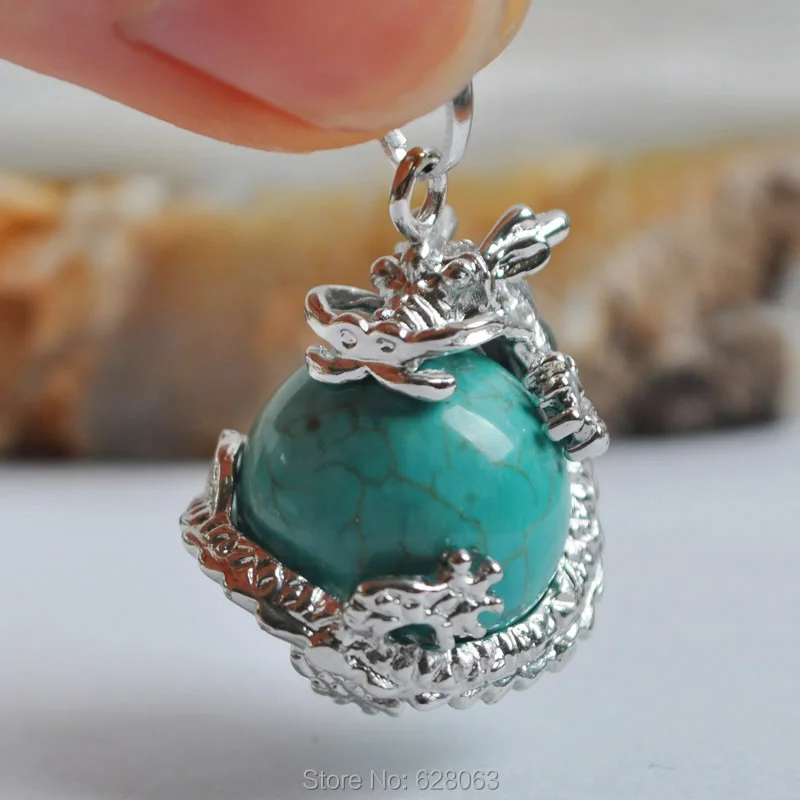 Миф обернутый драконом натуральный камень зеленый хаulит круглая подвеска из