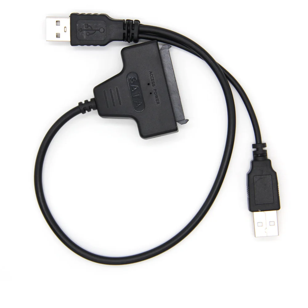 Адаптер для жесткого диска с двойным USB 2 0 на Sata 22 Pin 5 дюйма преобразователь серии